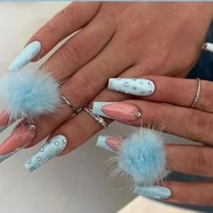 Pom Pom Cutie Press On Nails